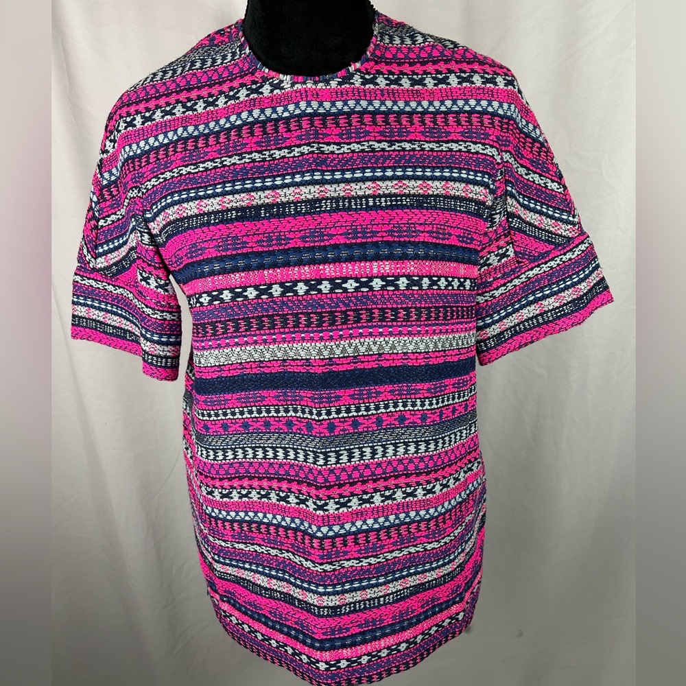 Sass & Bide Road Trip Pink/ Multi Color Woven Top size US 4